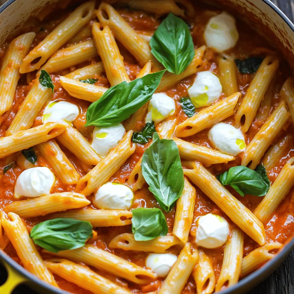 One Pot Creamy Tomato Basil Pasta Quick and Easy Meal