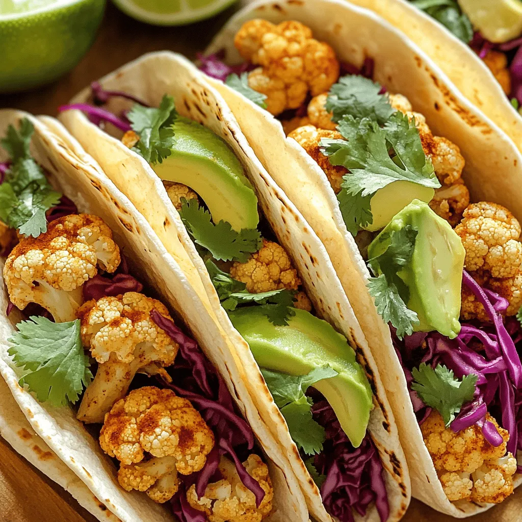 Roasted Cauliflower Tacos Flavorful and Easy Recipe