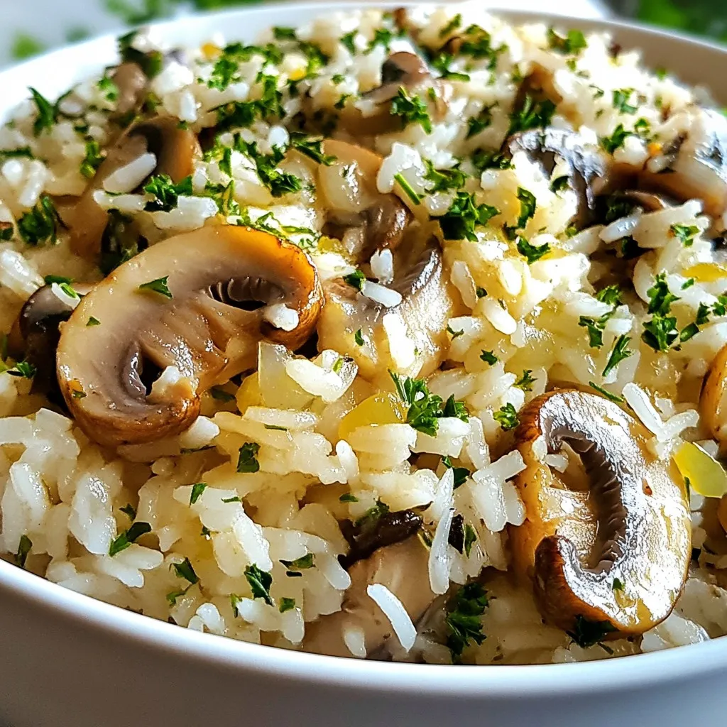 Garlic Butter Mushroom Rice Flavorful Side Dish Recipe