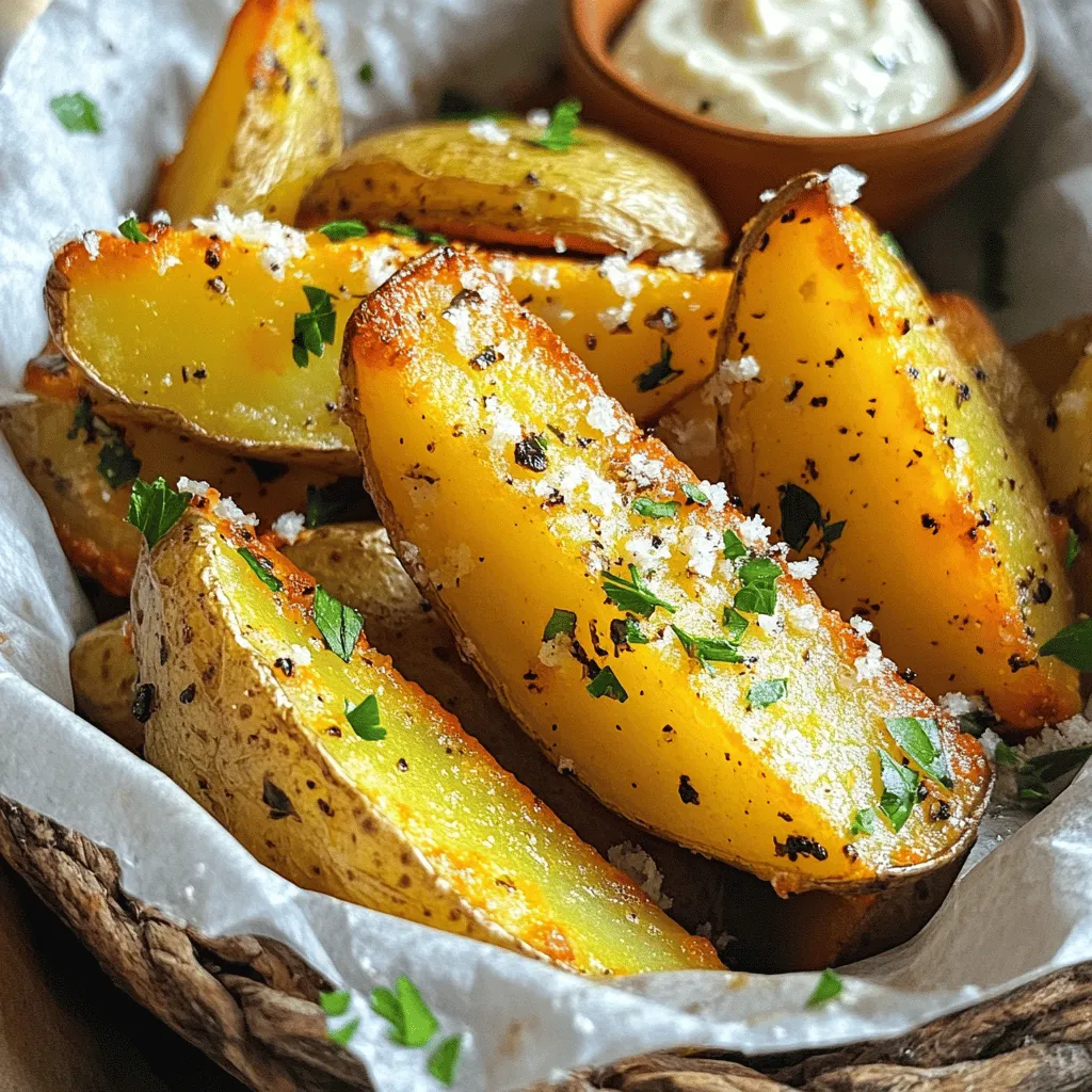 Crispy Garlic Herb Potato Wedges Irresistible Treat
