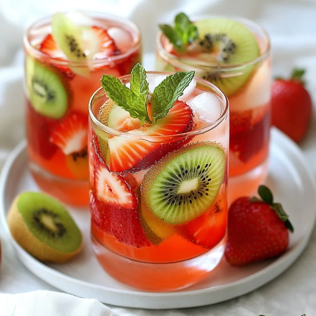 Strawberry Kiwi Agua Fresca Refreshing Summer Drink