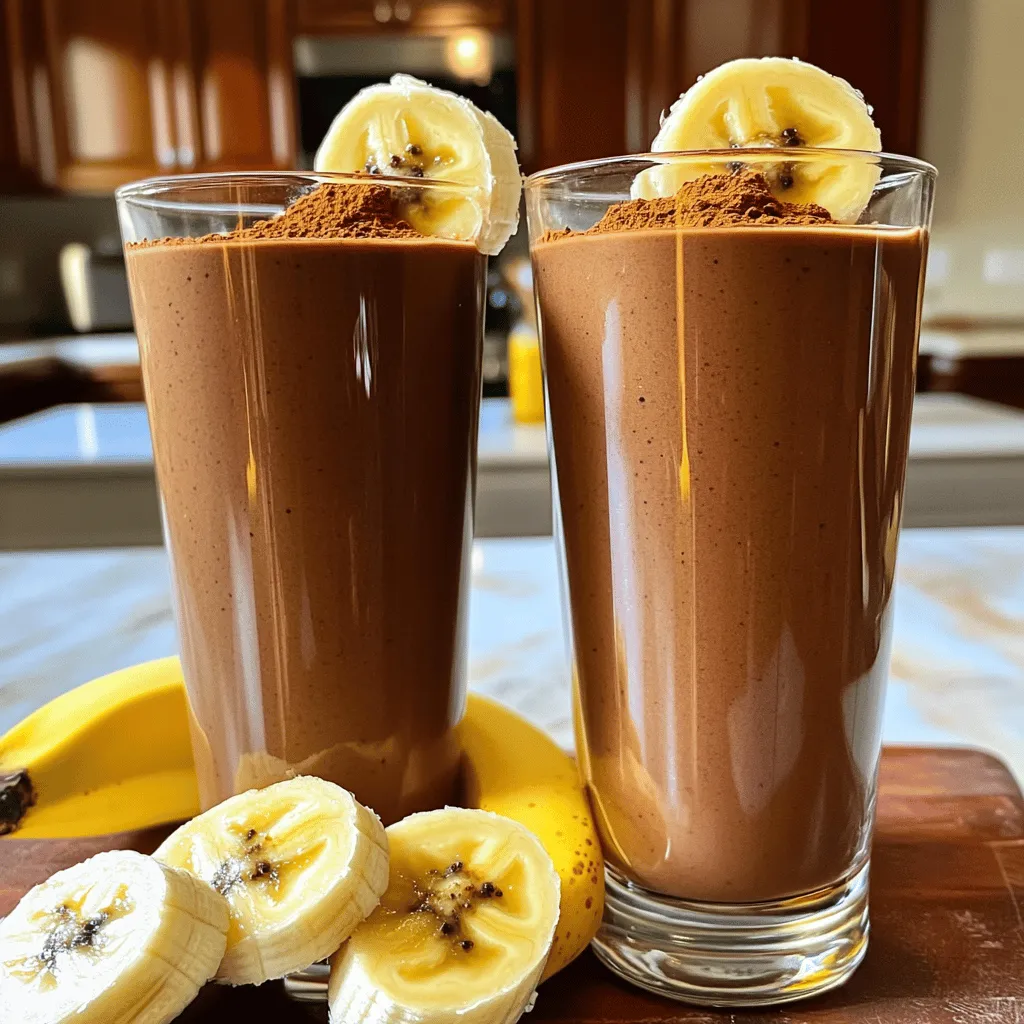 Chocolate Banana Smoothie Delightfully Creamy Treat