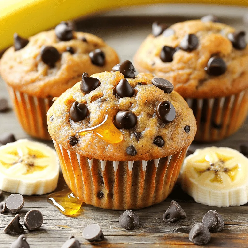 Chocolate Chip Banana Protein Muffins Healthy Snack