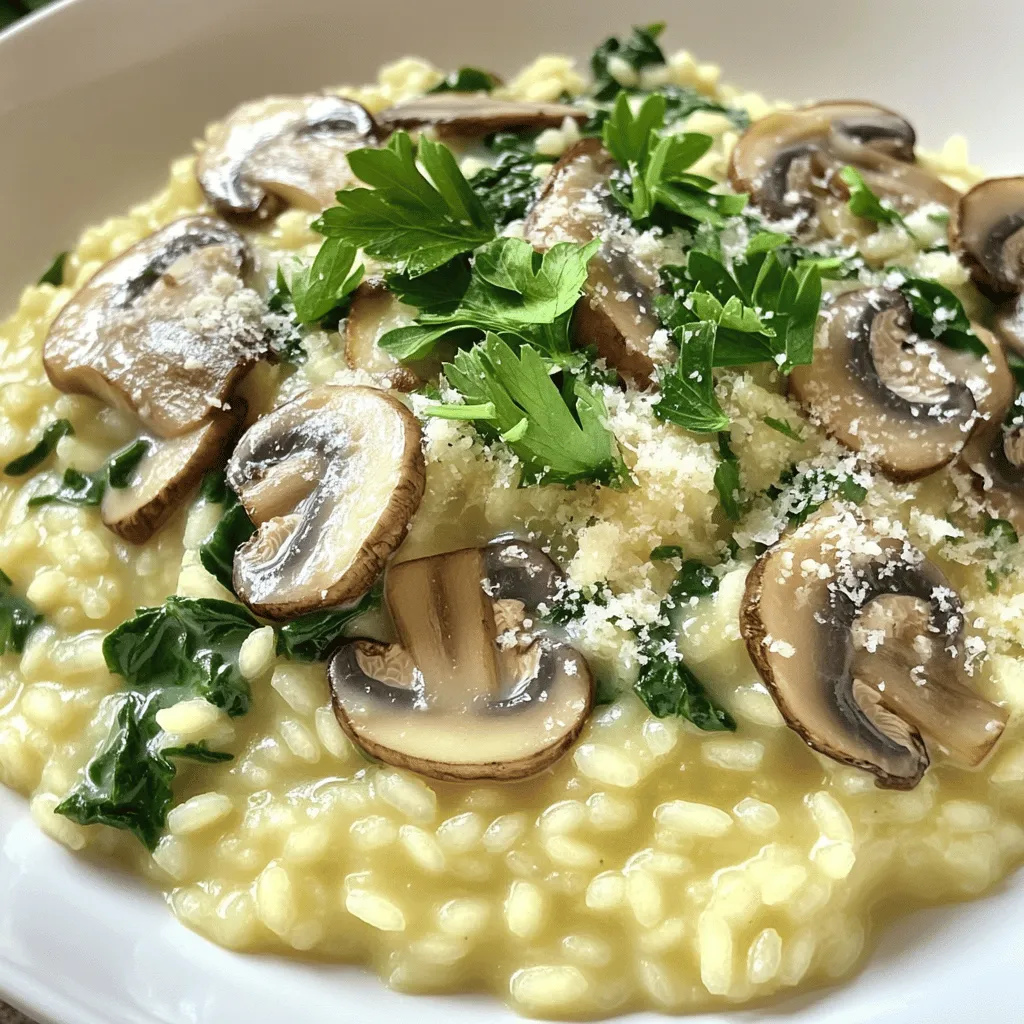 Mushroom Spinach Risotto Flavorful and Simple Meal