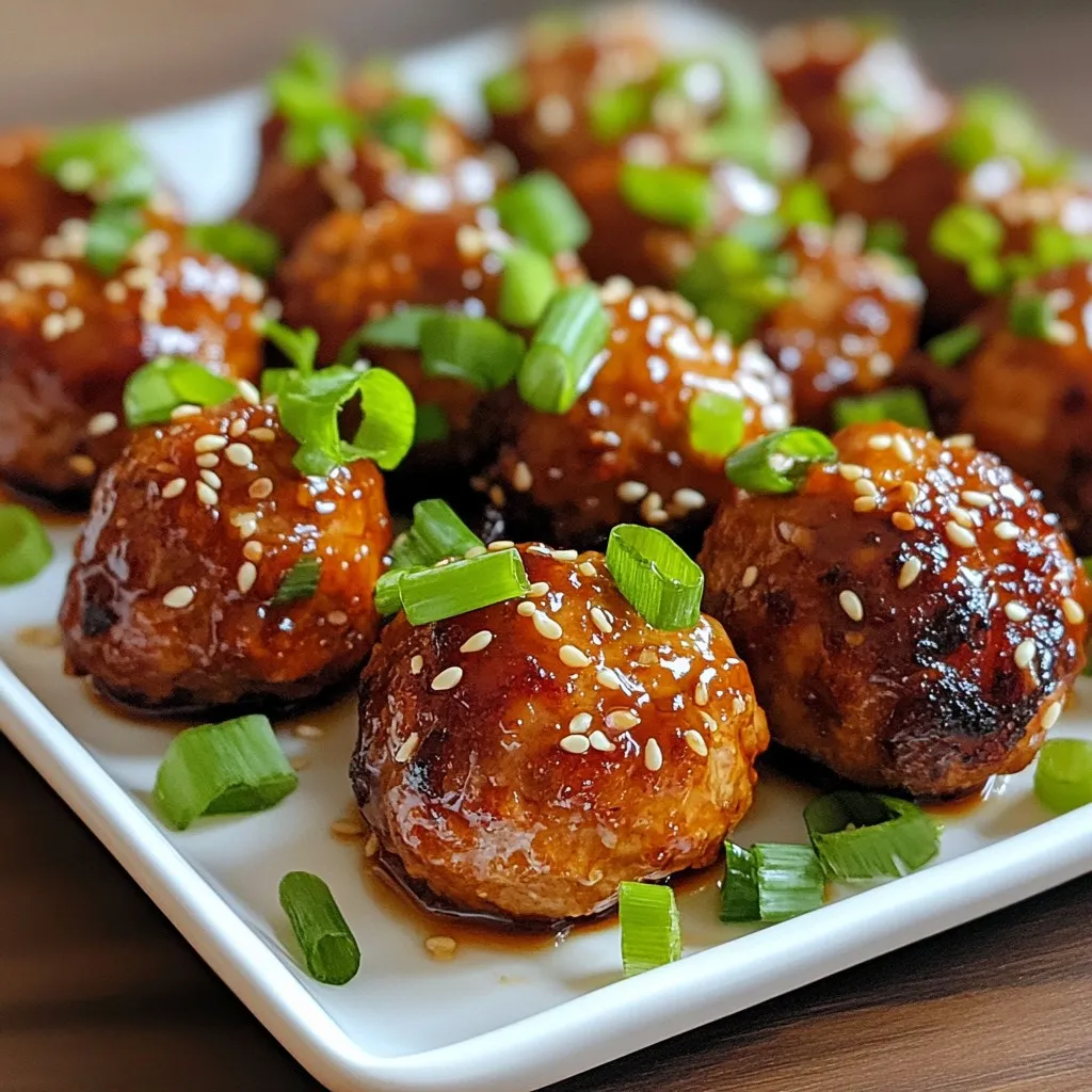 Honey Garlic Glazed Chicken Meatballs Delightful Treat
