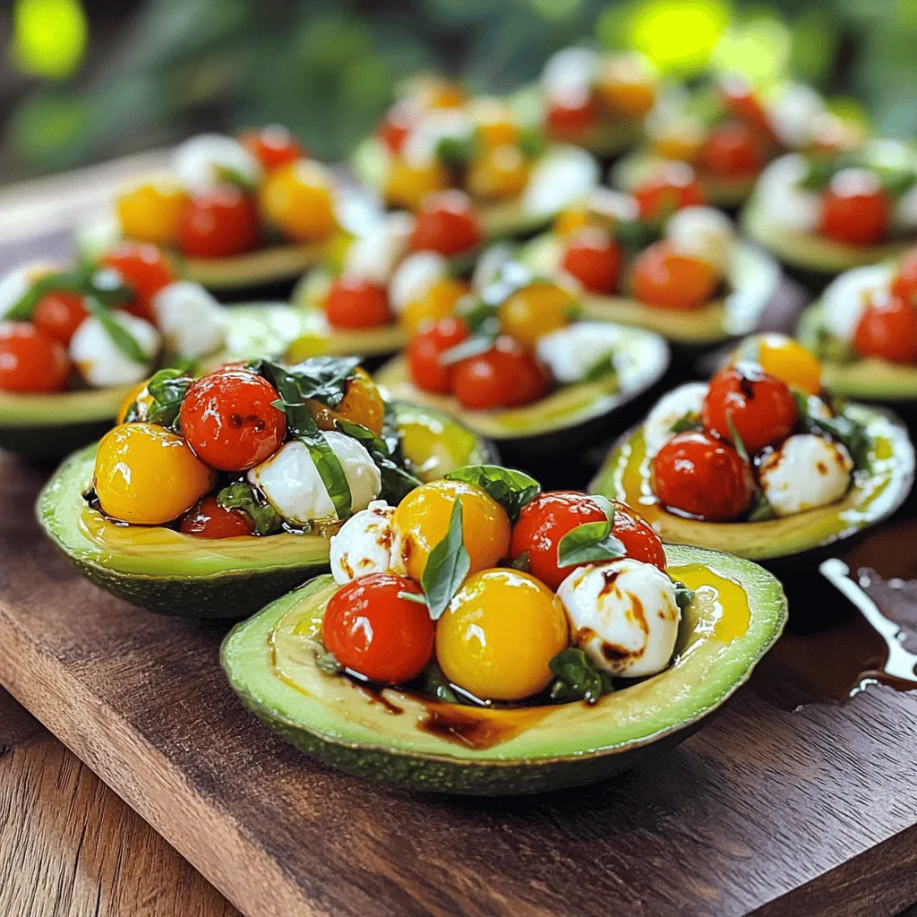Caprese Stuffed Avocados Fresh and Flavorful Delight
