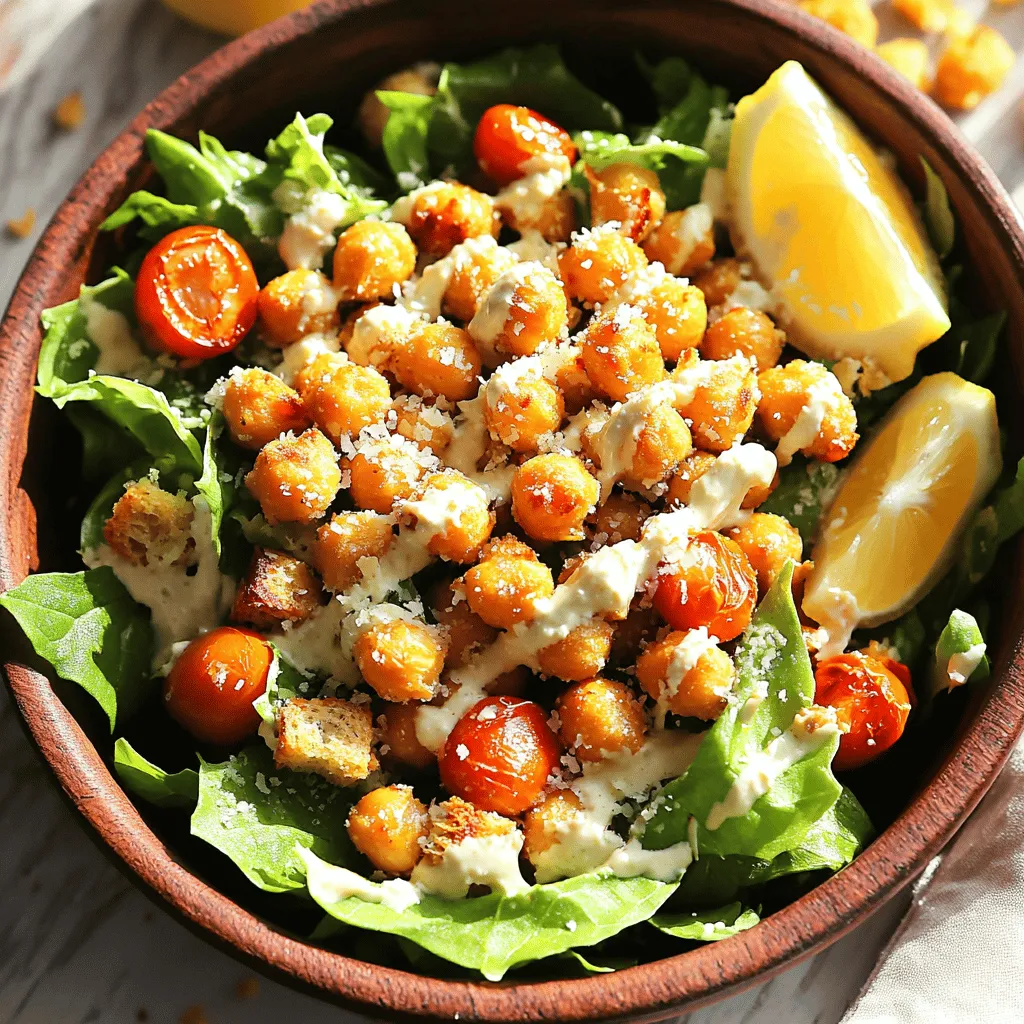 Crispy Chickpea Caesar Salad Easy and Healthy Recipe