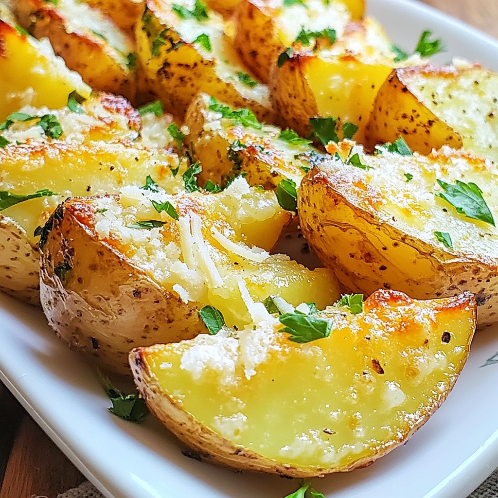 Garlic Parmesan Potato Wedges Crispy and Tasty Treat