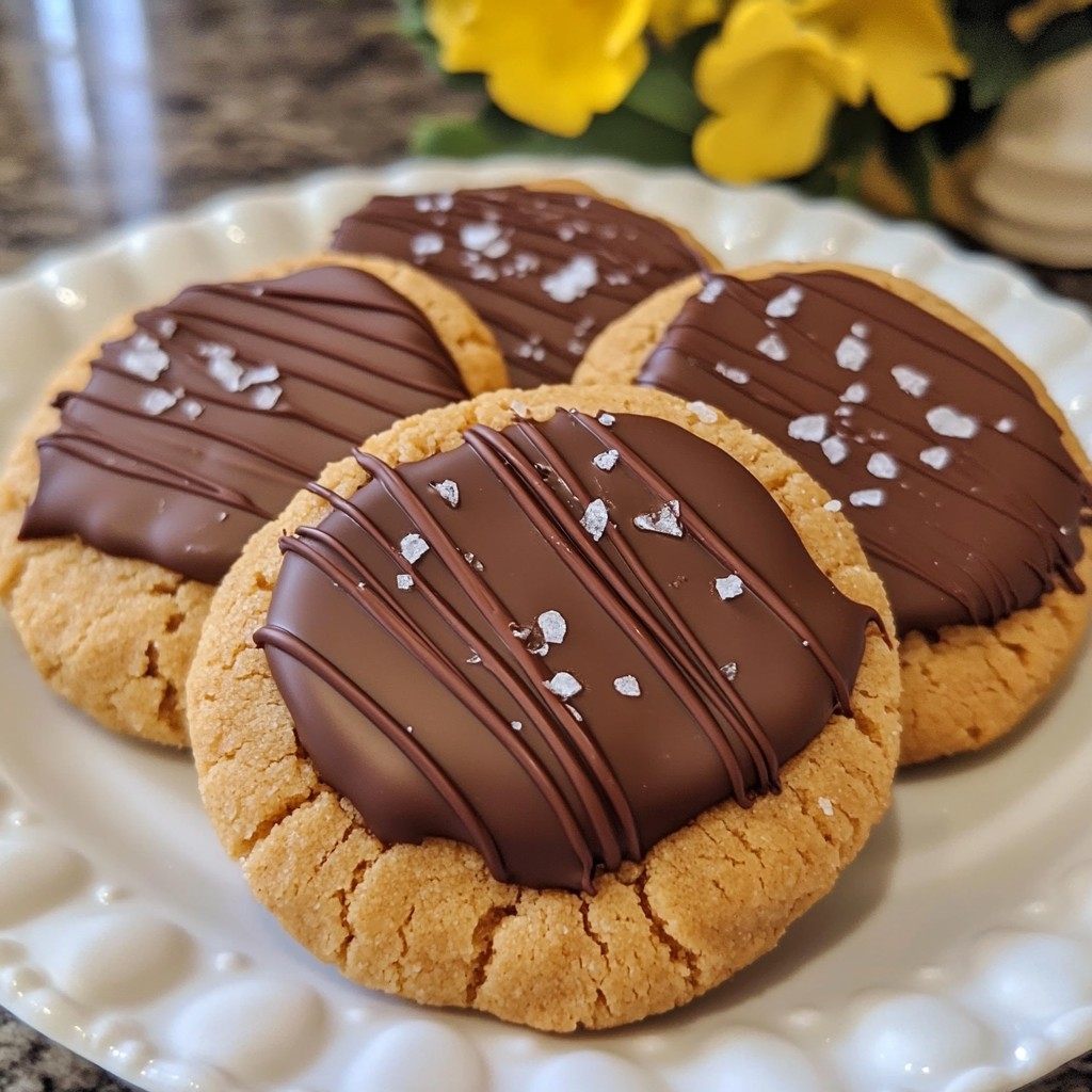Chocolate Dipped Peanut Butter Cookies Irresistible Treat