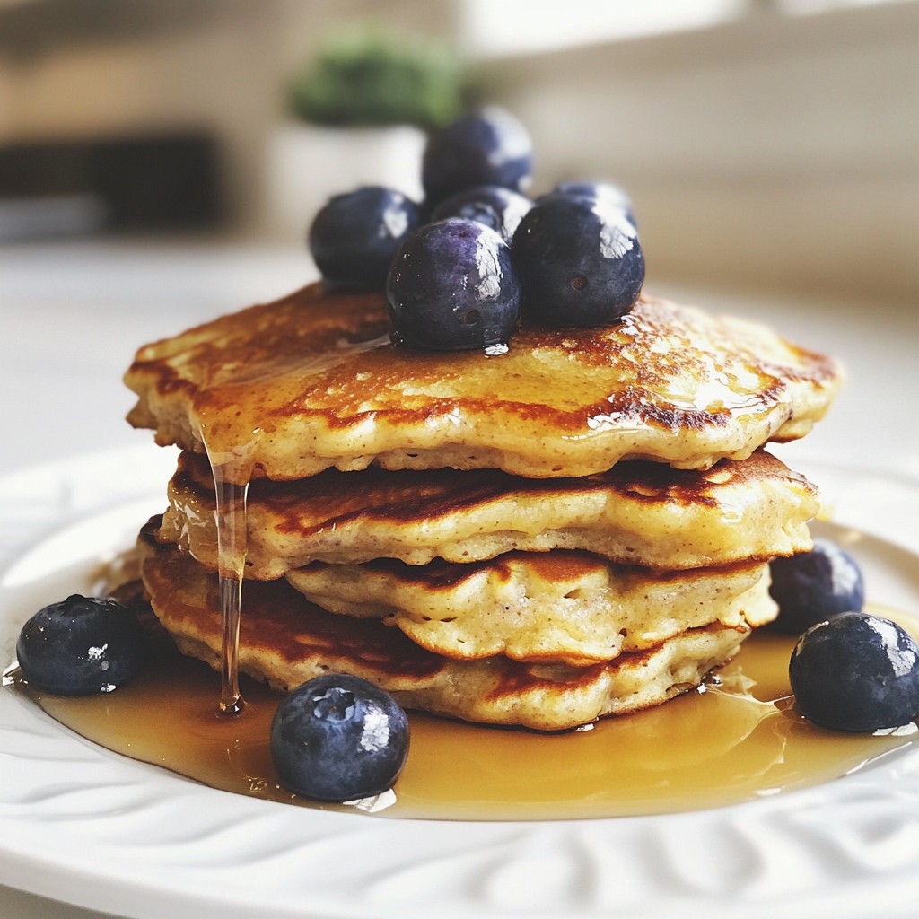 Blueberry Banana Oat Pancakes Healthy Breakfast Choice