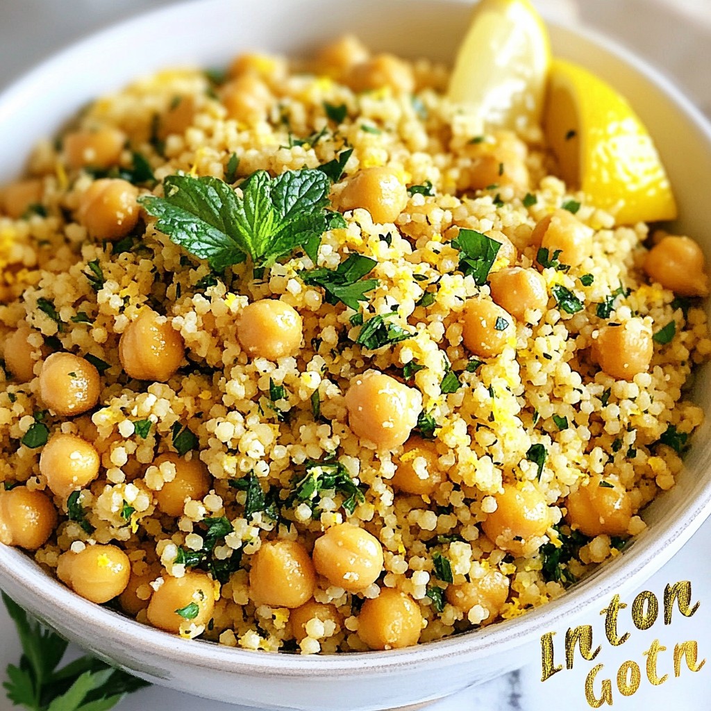 Lemon Herb Couscous with Chickpeas Easy Delight Recipe