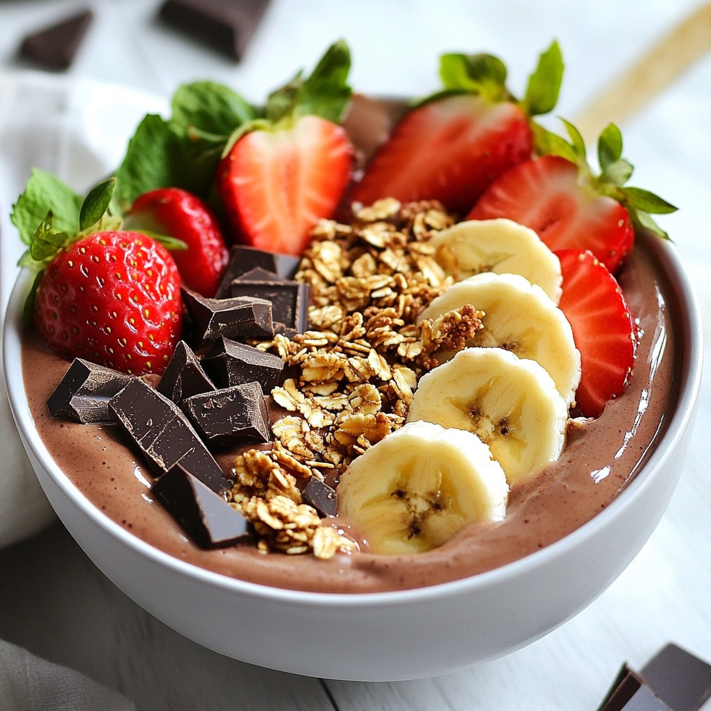 Chocolate Strawberry Smoothie Bowl Healthy Treat Idea