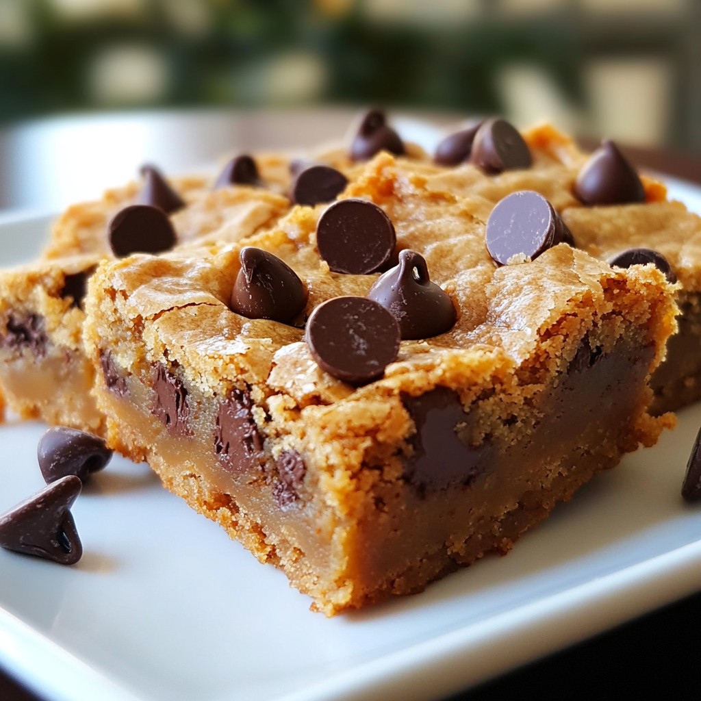 Peanut Butter Chocolate Chip Blondies Simple and Tasty