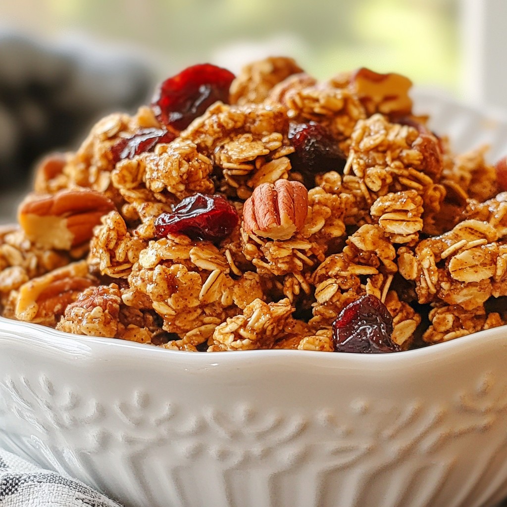 Maple Pecan Granola Clusters Healthy Snack Option