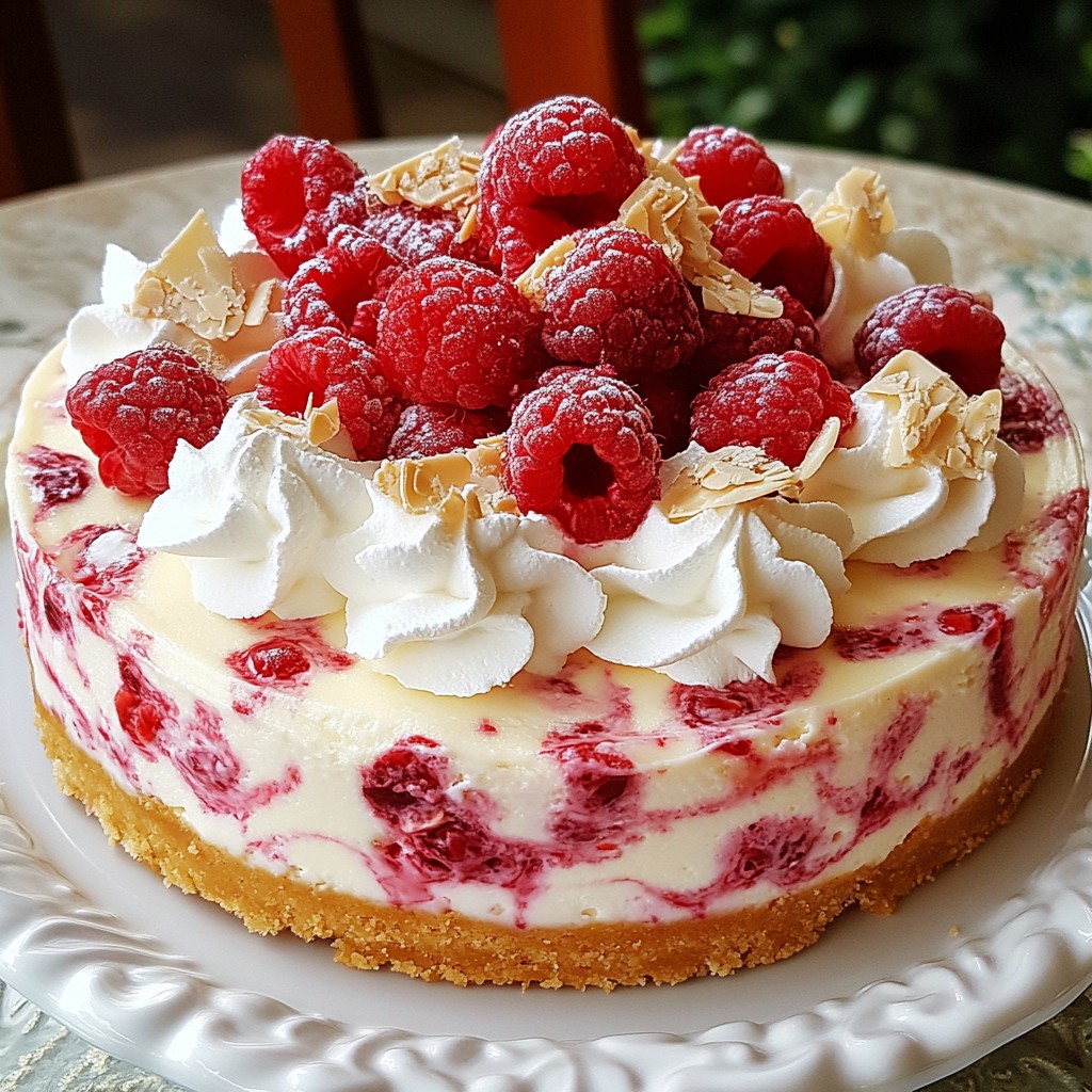 Raspberry White Chocolate Cheesecake Delightful Treat