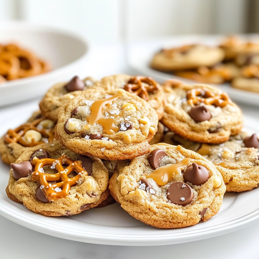 Caramel Pretzel Chocolate Chip Cookies Delightful Treat