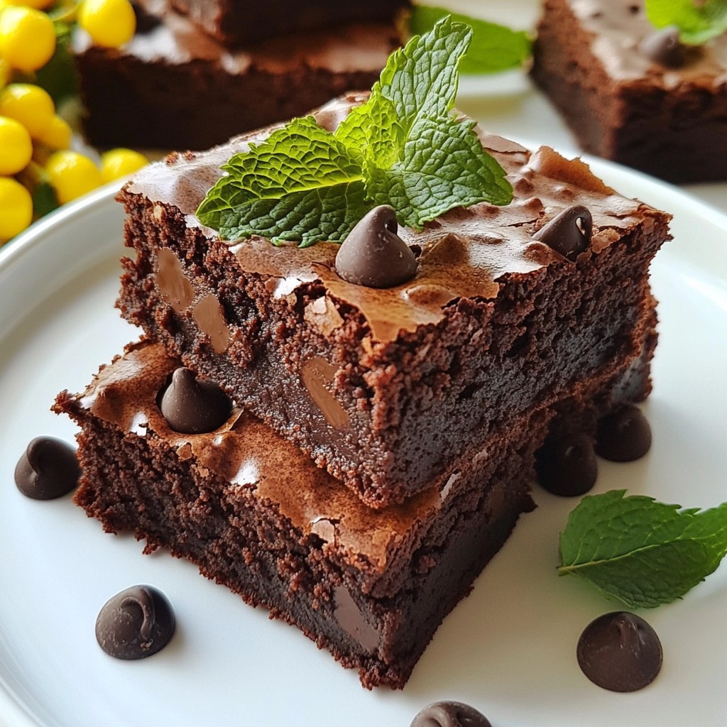 Vegan Chocolate Mint Brownies Rich and Fudgy Treat