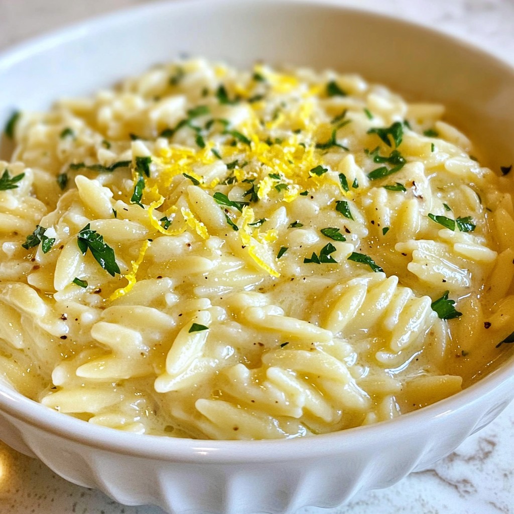 Creamy Garlic Parmesan Orzo Simple and Tasty Meal