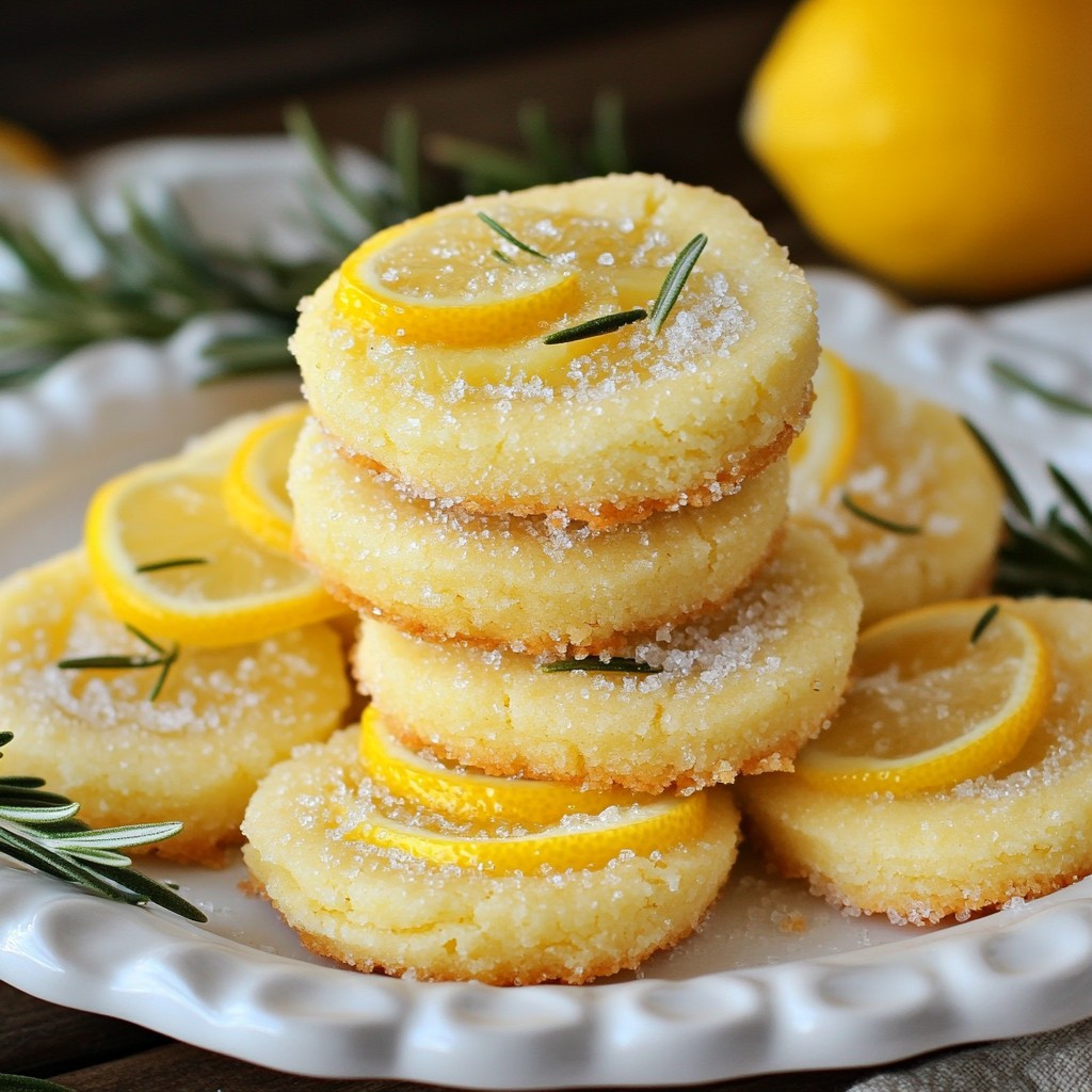 Lemon Rosemary Shortbread Cookies Sweet and Simple Treat