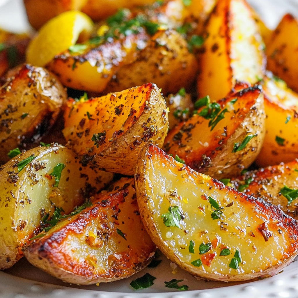 Greek Lemon Potato Wedges Crispy and Flavorful Bites