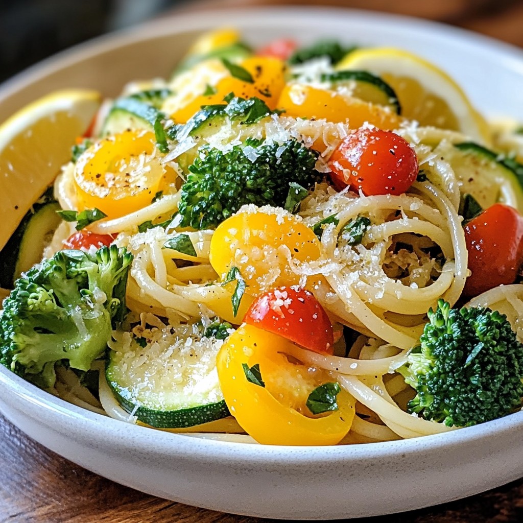 Lemon Basil Pasta Primavera Flavorful Veggie Dish