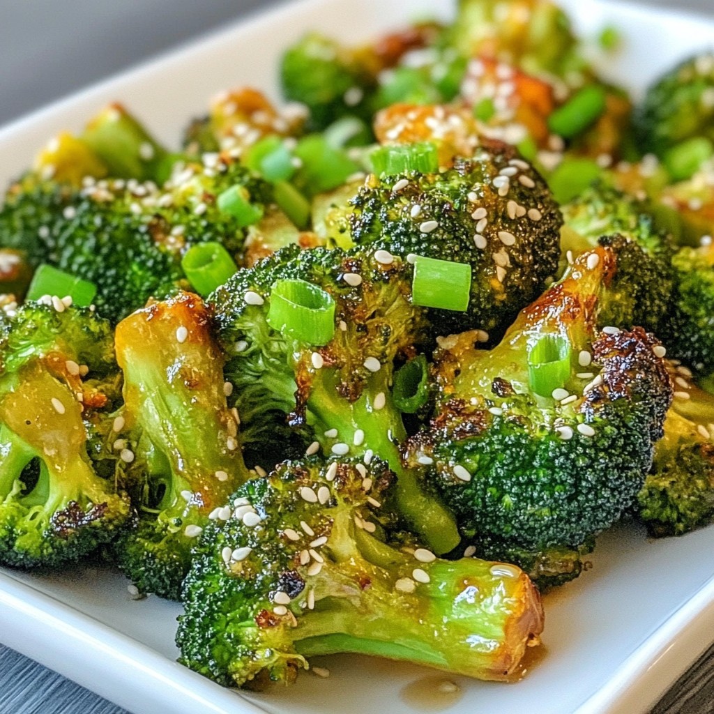 Honey Sesame Roasted Broccoli Flavorful Vegan Dish