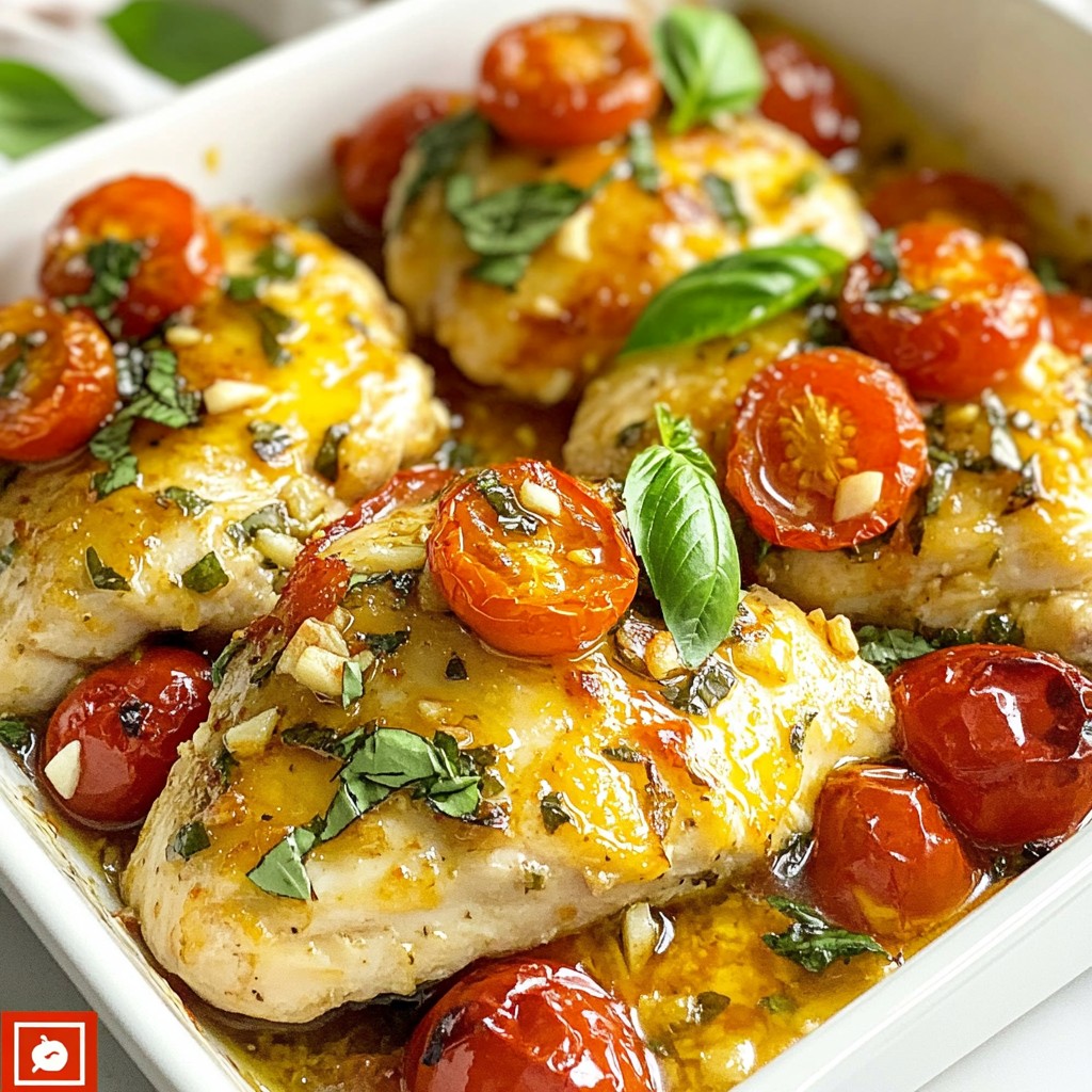 Garlic Butter Tomato Baked Chicken Flavorful Delight