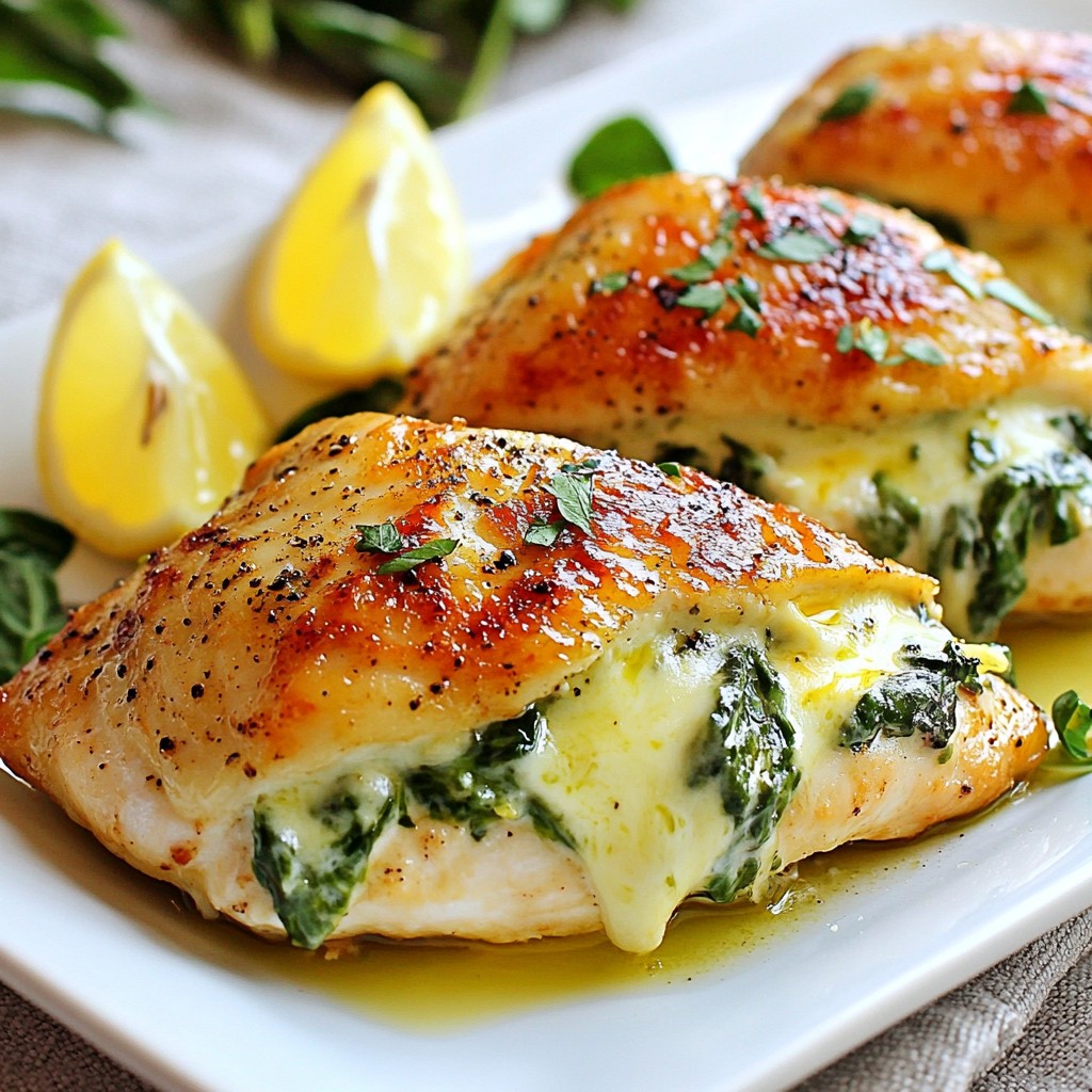 Cheesy Spinach Stuffed Chicken Delightful Dinner Idea