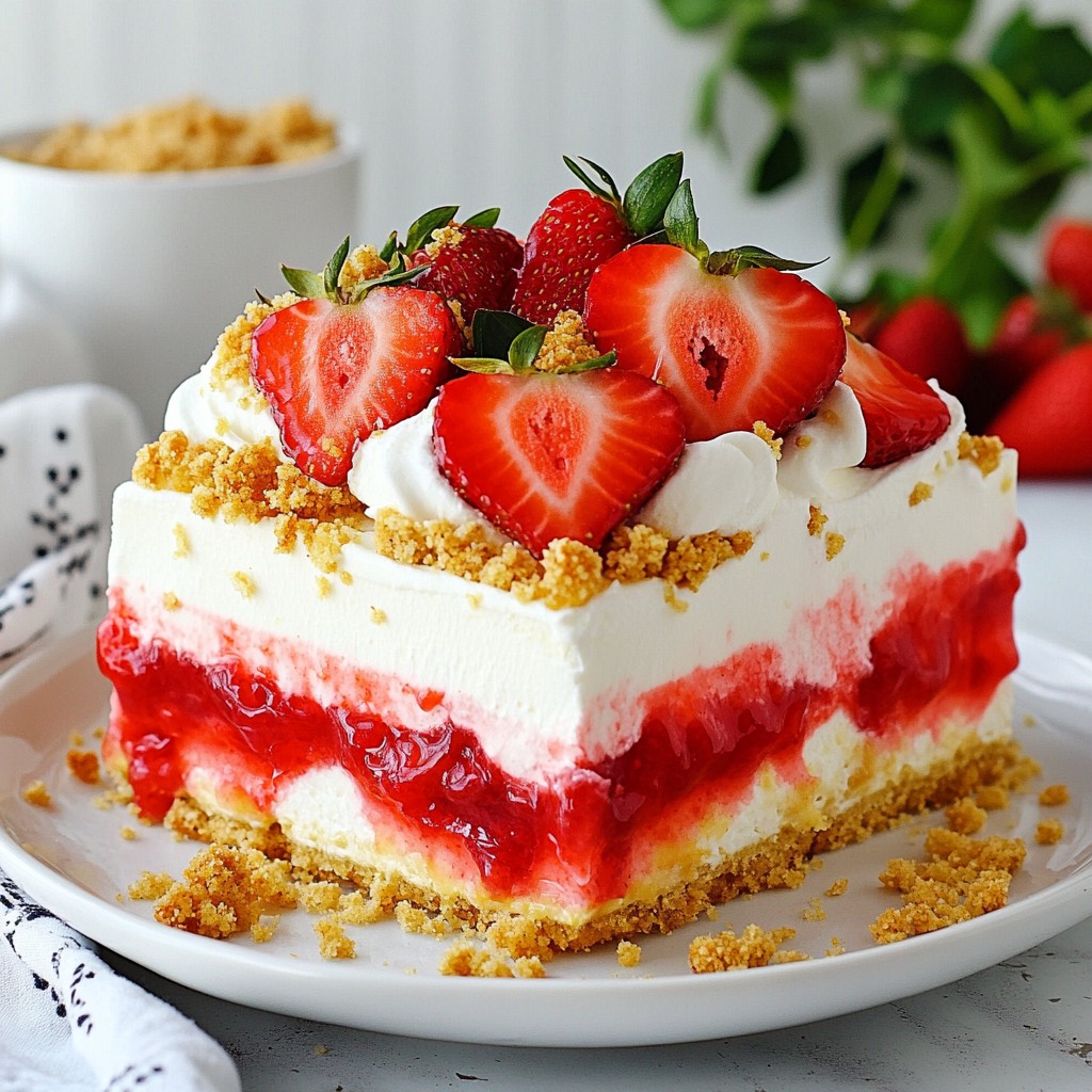 Strawberry Cheesecake Poke Cake Delightful and Easy