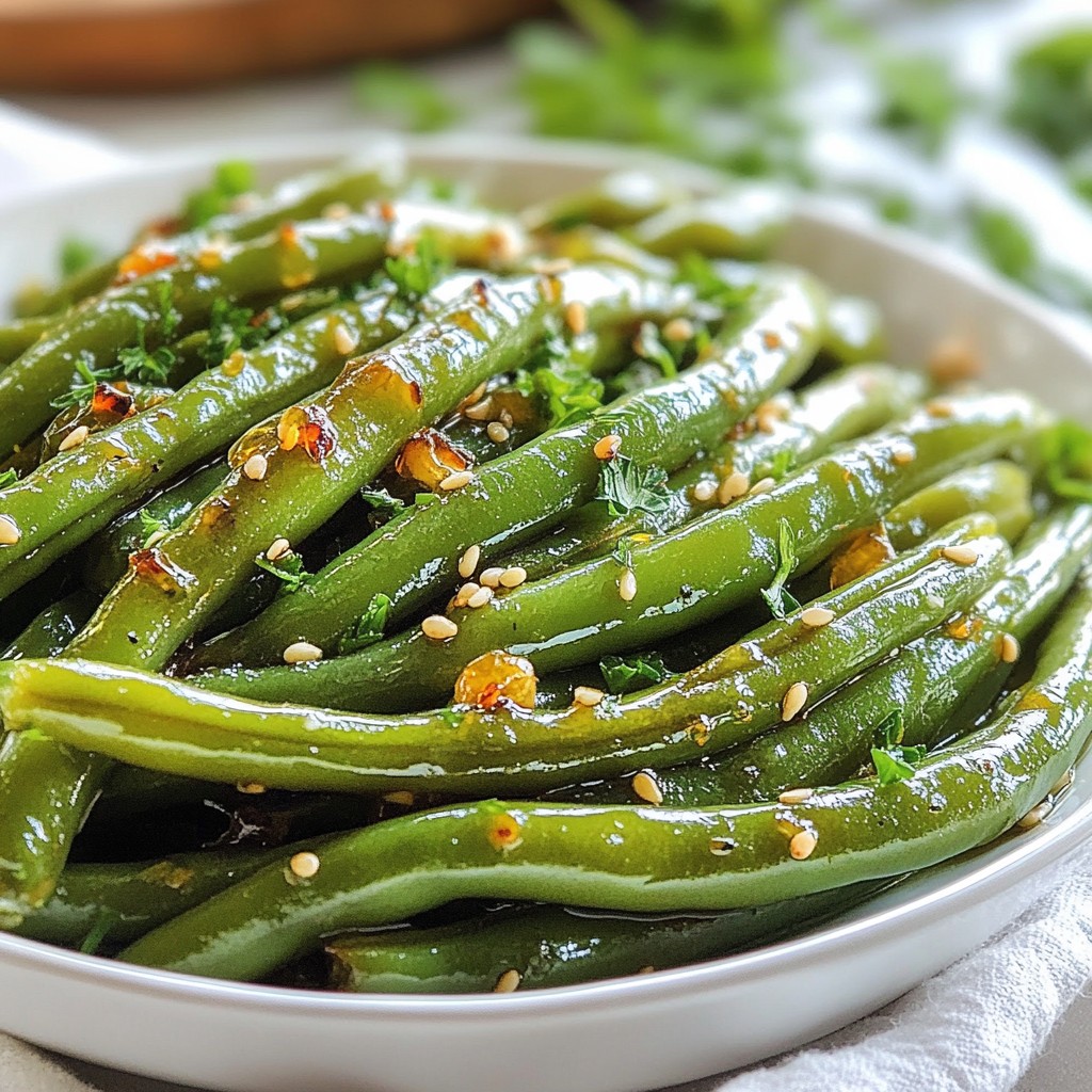 Honey Garlic Roasted Green Beans Quick and Tasty Dish