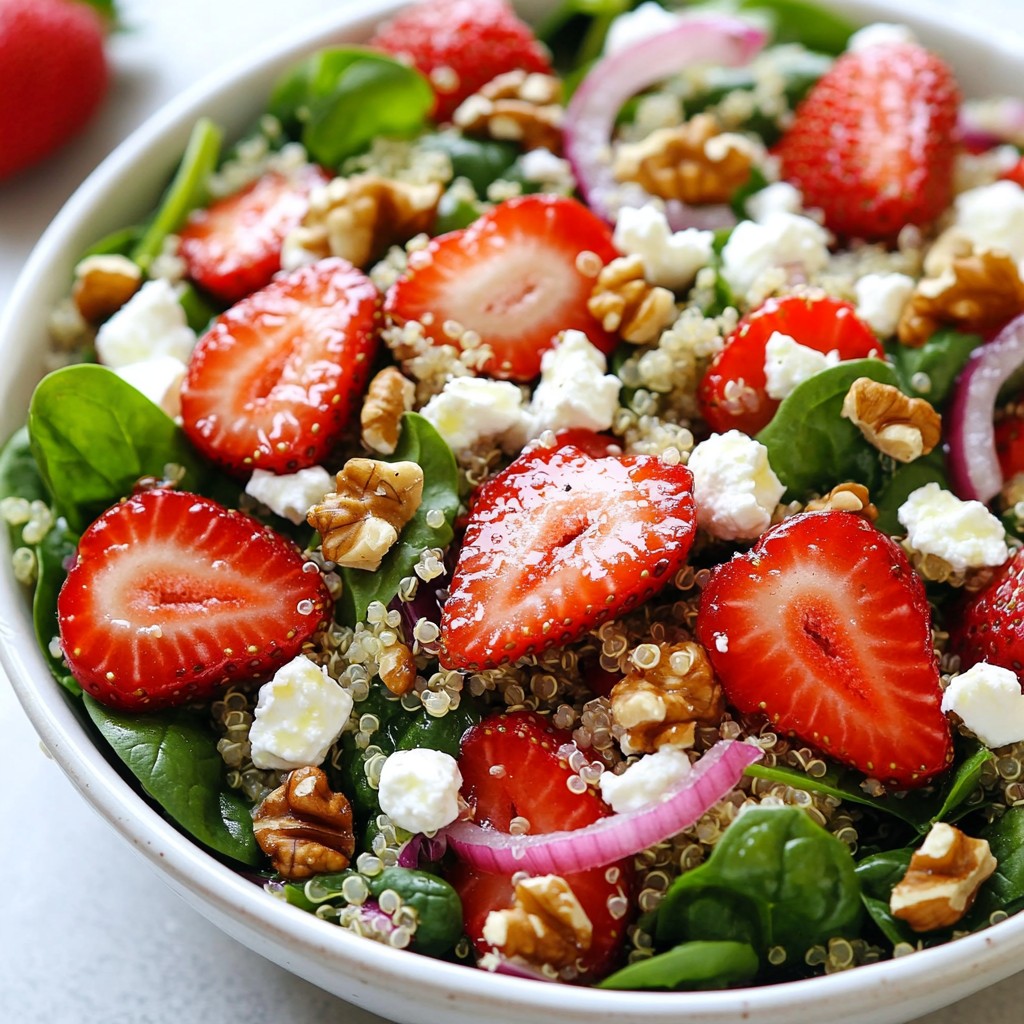 Strawberry Spinach Quinoa Salad Fresh and Flavorful Dish