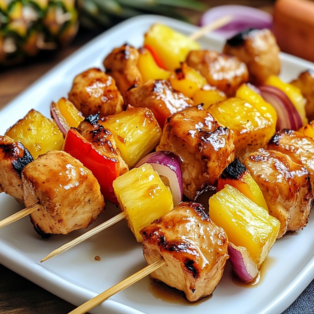 Teriyaki Pineapple Chicken Skewers Tasty Grilled Delight