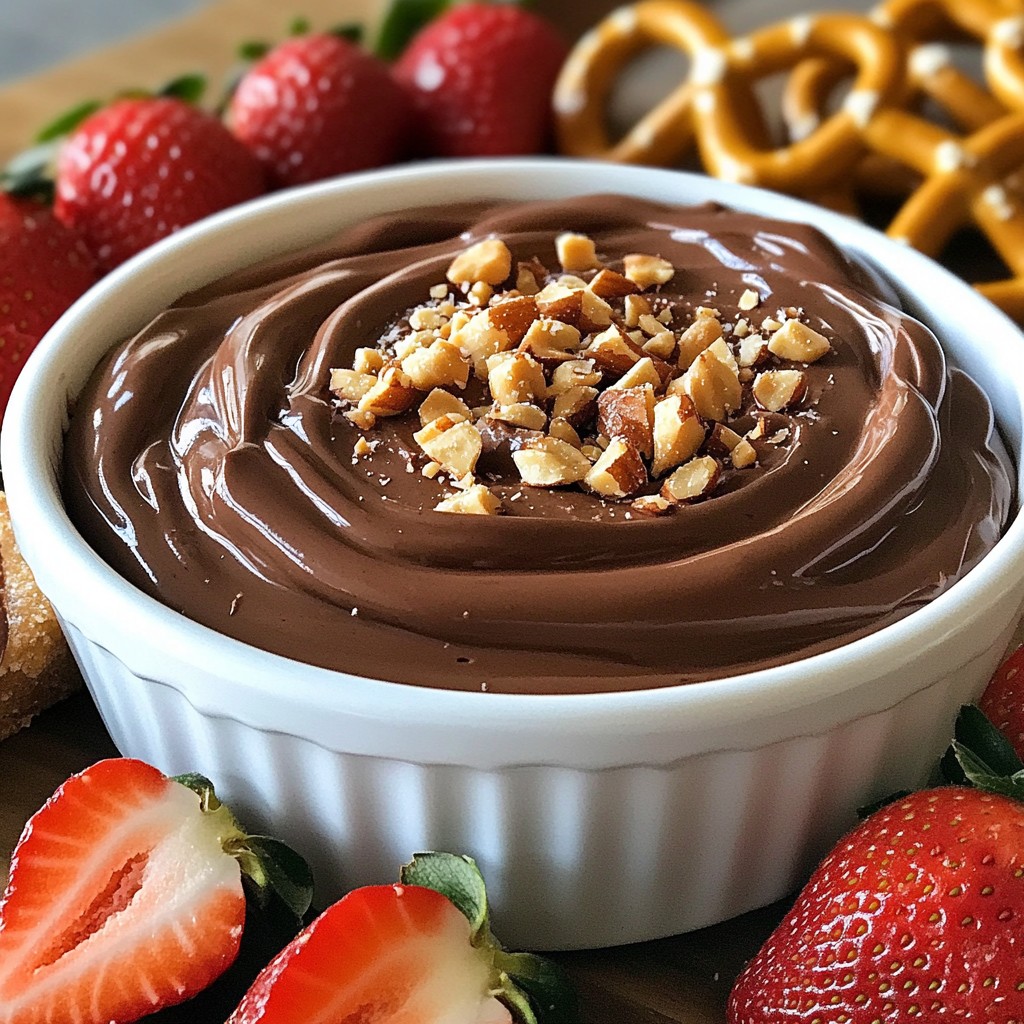 Chocolate Hazelnut Cheesecake Dip Rich and Creamy Delight