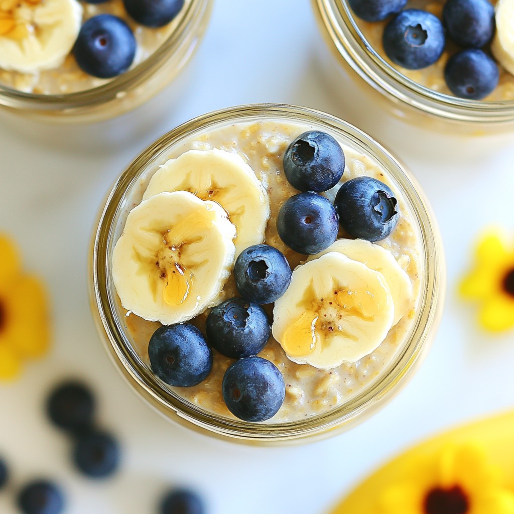 Blueberry Banana Overnight Oats Easy and Nutritious