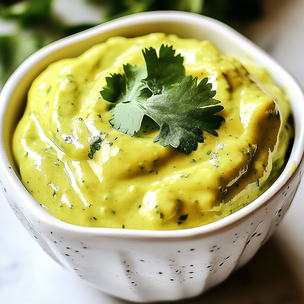 Creamy Avocado Cilantro Dressing Healthy Flavor Boost