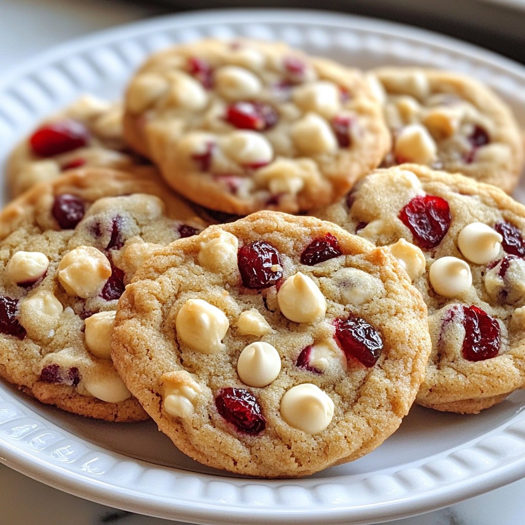 White Chocolate Cranberry Cookies Delightful Treat