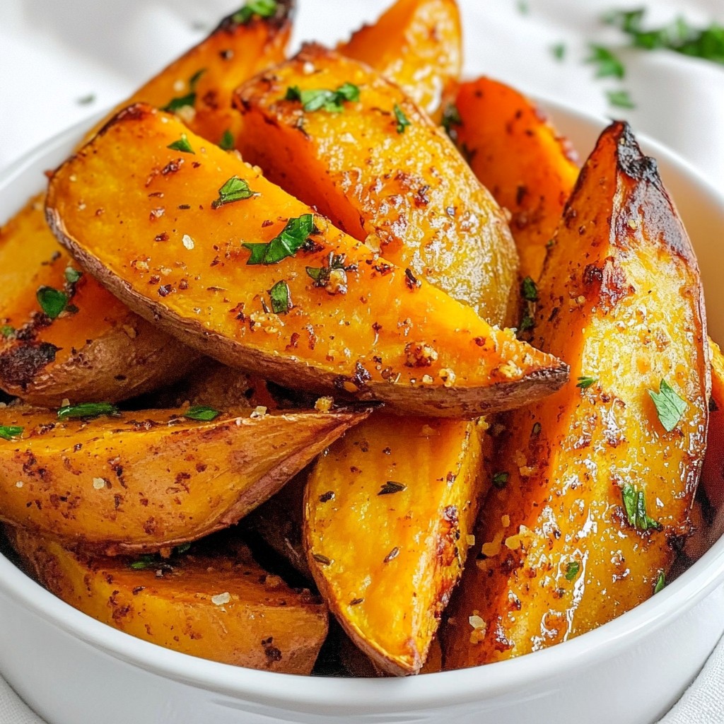 Herb Roasted Sweet Potato Wedges Flavorful and Easy