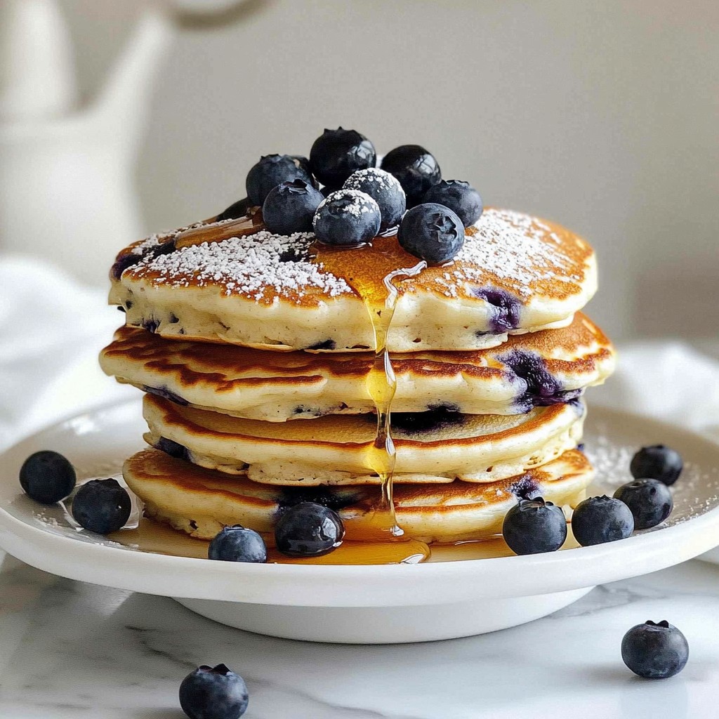 Blueberry Buttermilk Pancakes Fluffy and Delicious Dish