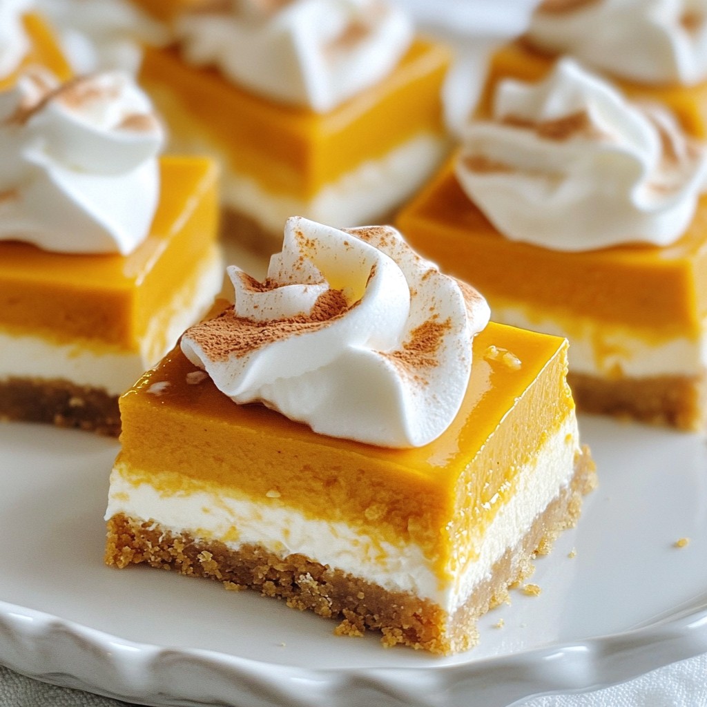 Pumpkin Cheesecake Bars Delicious Fall Dessert Recipe