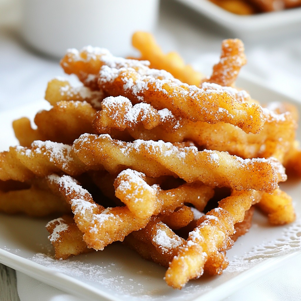 Cinnamon Sugar Funnel Cake Fries Simple and Tasty Delight