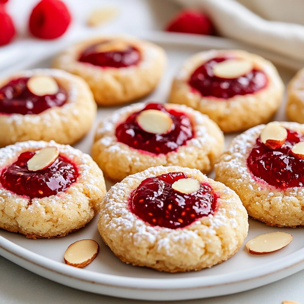 Raspberry Almond Thumbprint Cookies Simple Delight