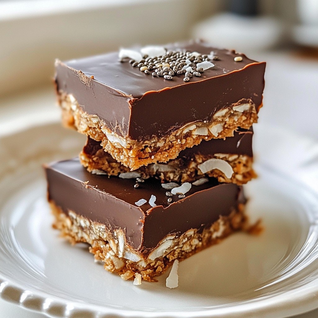 Chocolate Coconut Energy Bars Healthy Snack Recipe