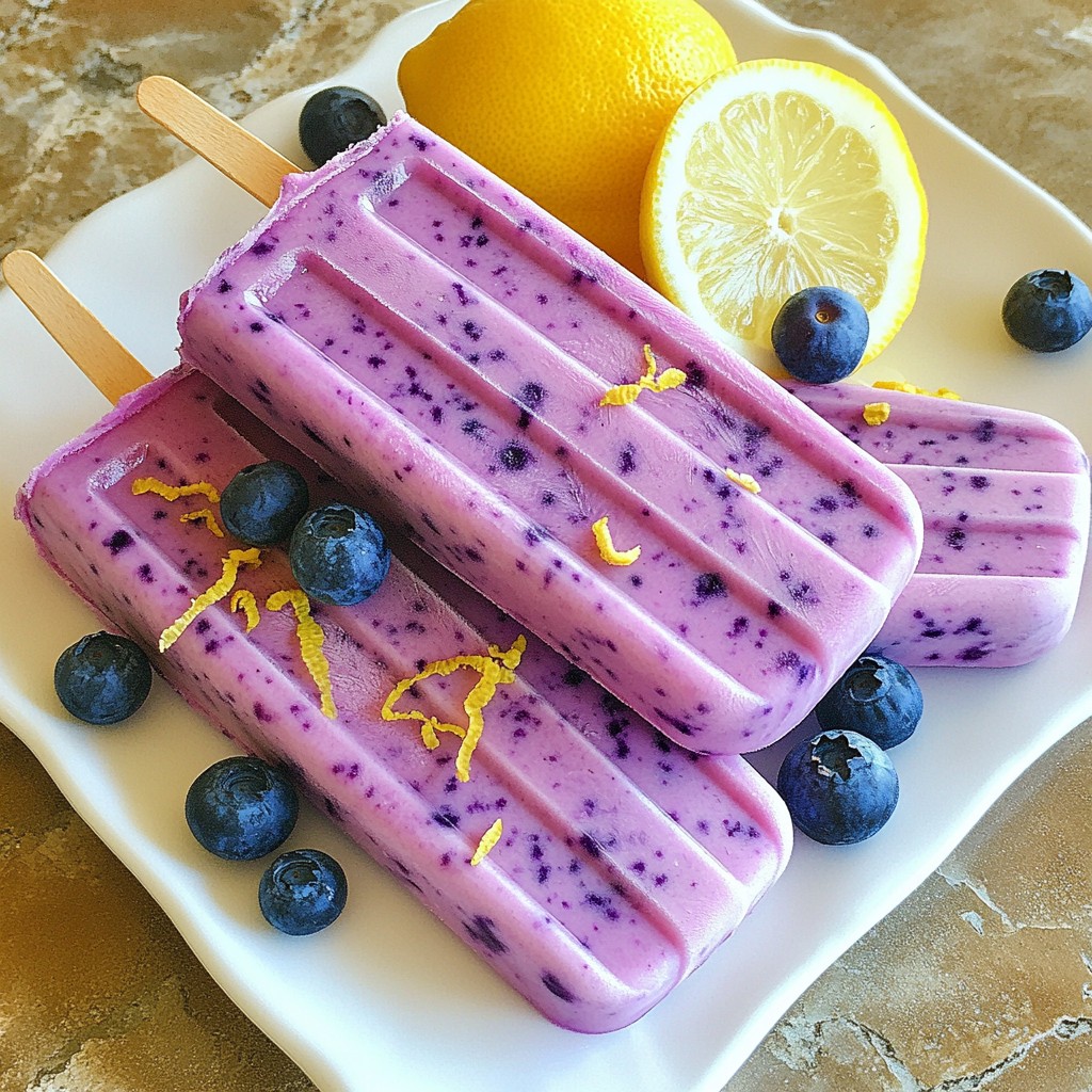 Blueberry Lemonade Popsicles Fresh and Easy Treat
