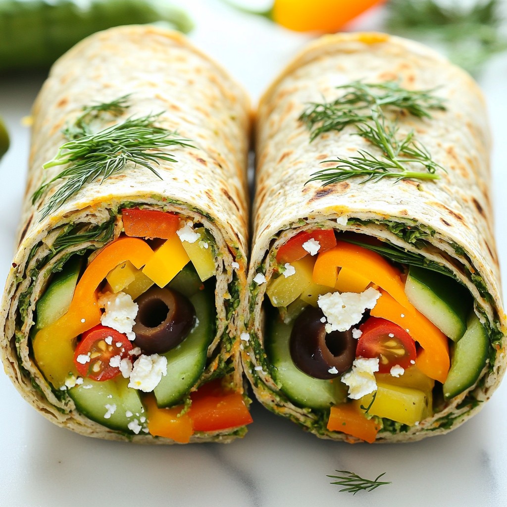 Greek Veggie Hummus Wrap Fresh and Tasty Meal Idea