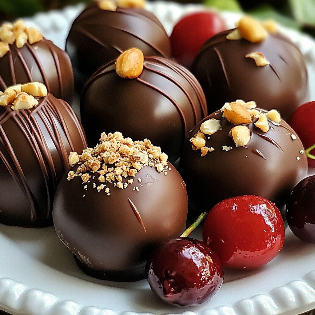 Chocolate Covered Cherry Truffles Delightful Treat