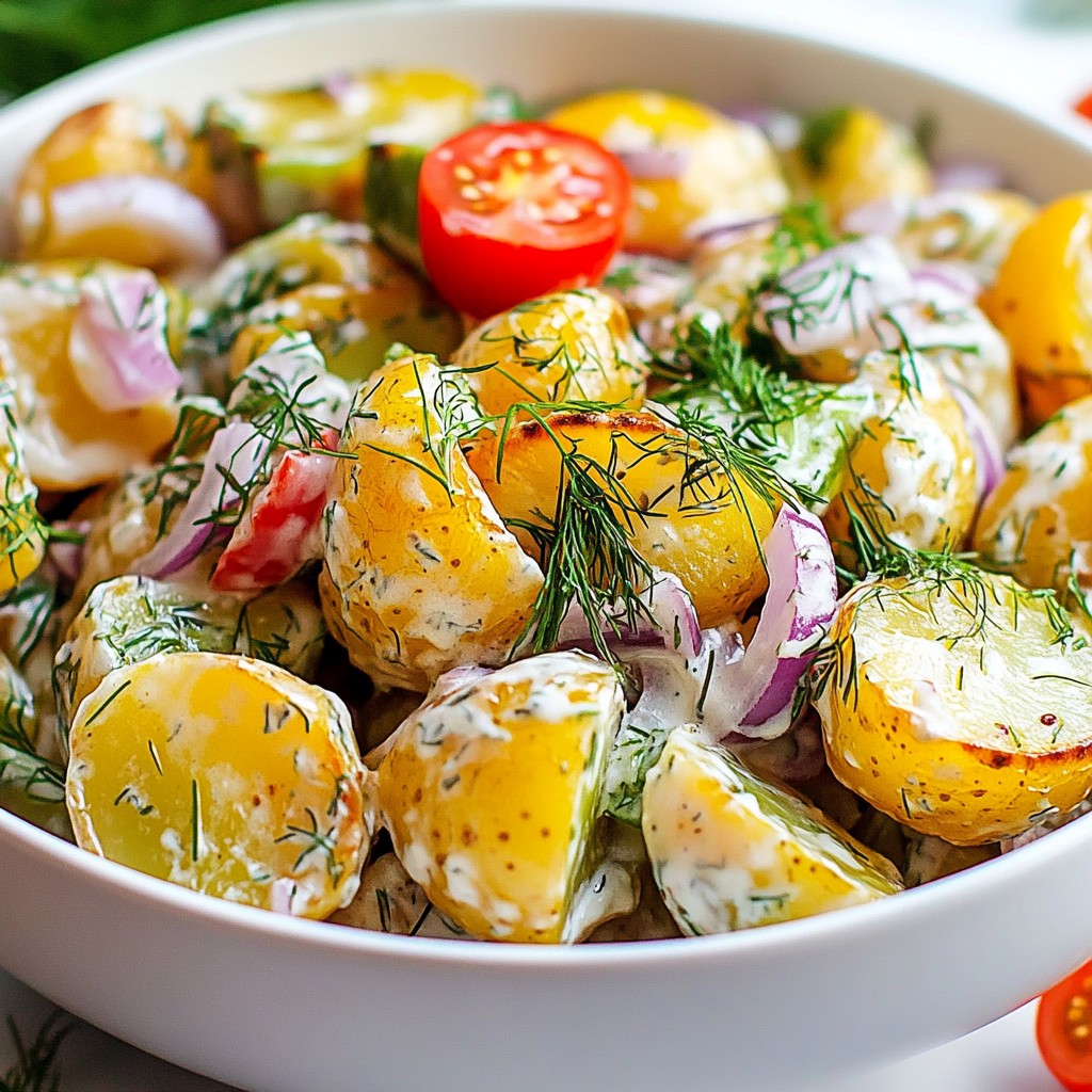 Greek Yogurt Dill Potato Salad Perfect for Summer Cookouts