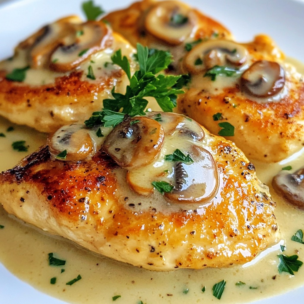 Creamy Mushroom Garlic Chicken Flavorful Delight