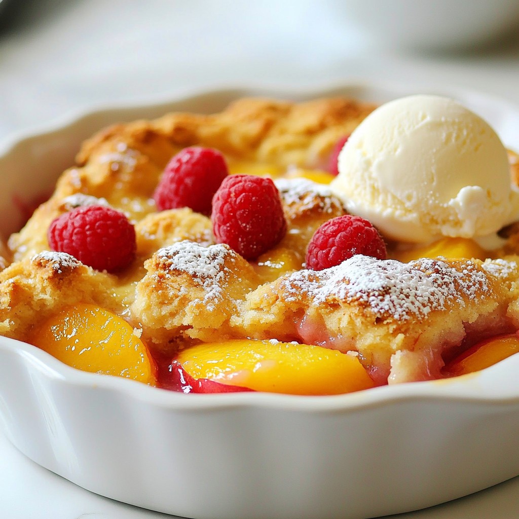 Raspberry Peach Cobbler Sweet and Simple Delight