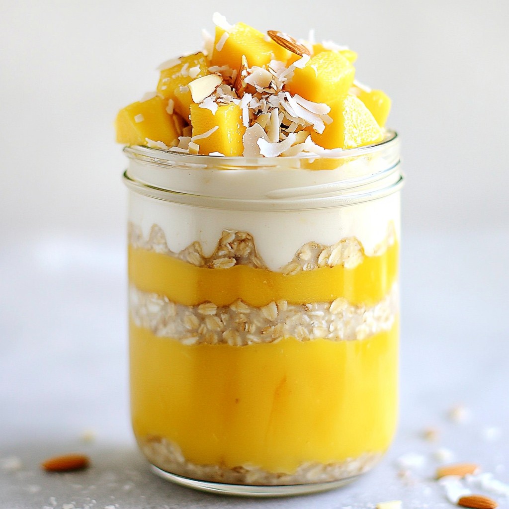 Mango Coconut Overnight Oats Simple and Tasty Recipe