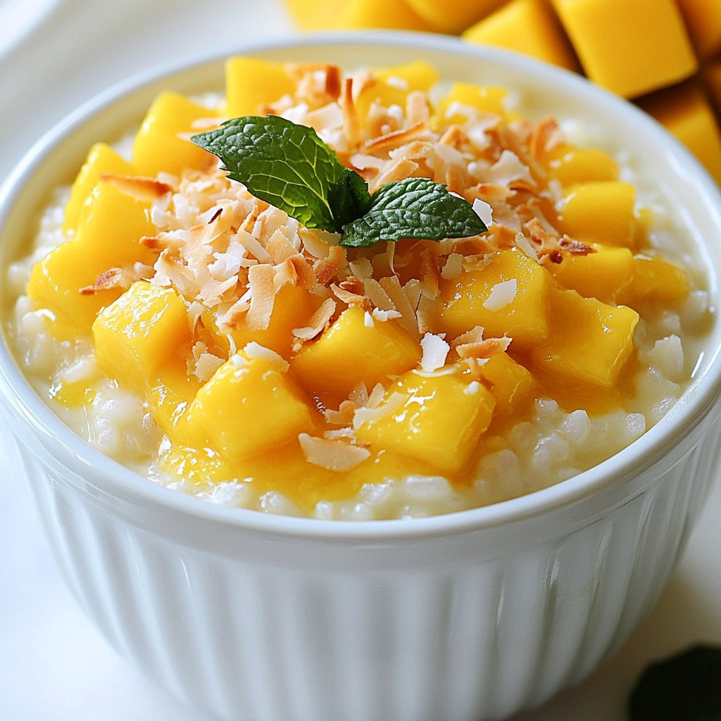 Mango Coconut Rice Pudding Simple and Creamy Delight